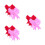 12Pcs Romantic Bowknot Tableware Holders Fabric Heart Design 6