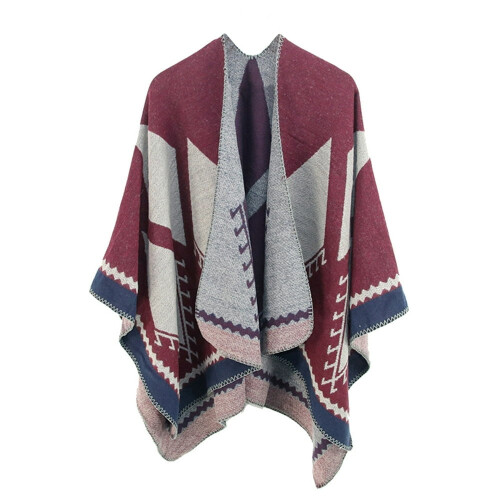 Women's Winter Warm Oversized Blanket Cape Shawl Cardigan 1