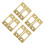8Pcs Golden Backplate for Deadbolt Door Locks with Smooth Operation 5