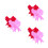 12Pcs Romantic Bowknot Tableware Holders Fabric Heart Design 9