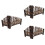 3Pcs Serving Fence Rustic Coffee Color Display Set 7