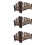 3Pcs Serving Fence Rustic Coffee Color Display Set 9