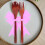 12Pcs Romantic Bowknot Tableware Holders Fabric Heart Design 11