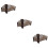 3Pcs Serving Fence Rustic Coffee Color Display Set 10