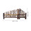 3Pcs Serving Fence Rustic Coffee Color Display Set 11
