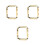 3Pcs Golden Stainless Steel Watch Frame Replacement for 5