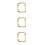 3Pcs Golden Stainless Steel Watch Frame Replacement for 7