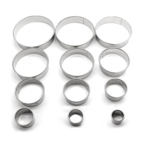 Set de 12 forme pentru mousse din oțel inoxidabil 1