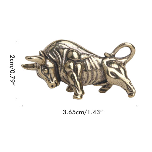 Ensemble de 2 figurines de taureau en laiton 1