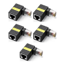 Conector de Red RJ45 Giratorio de 360, Adaptador Gigabit en Ángulo Recto de 90 Grados, Convertidor Universal Macho A Hembra