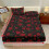 Twin Fitted Sheet Set with 2 Pillowcases Red Black 6