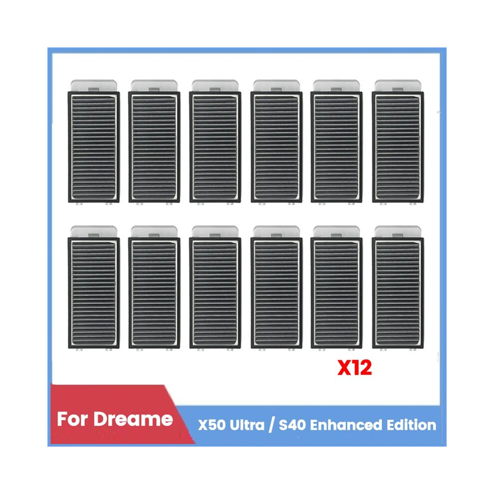 12Pcs Hepa Filtes For X50 Ultra / S40 Enhanced Edition Vacuum Attachments Replacement Parts Washable Filter 6034032738529