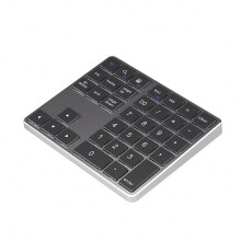 Dual Numeric Keypad 2.4Ghz Wireless Keyboard K35 Digital Keyboard 300mAh Rechargeable Numpad Gray