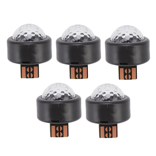5 τεμάχια μίνι φως ντίσκο USB RGB για σκηνή DJ και σπίτι 1
