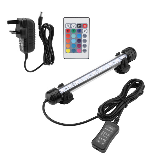 Brightness Adjustable Underwater Light LED Aquarium Light with Remote Controller Fish Tank Light Color Changing Submersible IP68Waterproof Low
