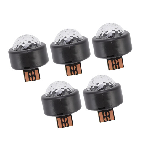 5 τεμάχια μίνι φως ντίσκο USB RGB για σκηνή DJ και σπίτι 2