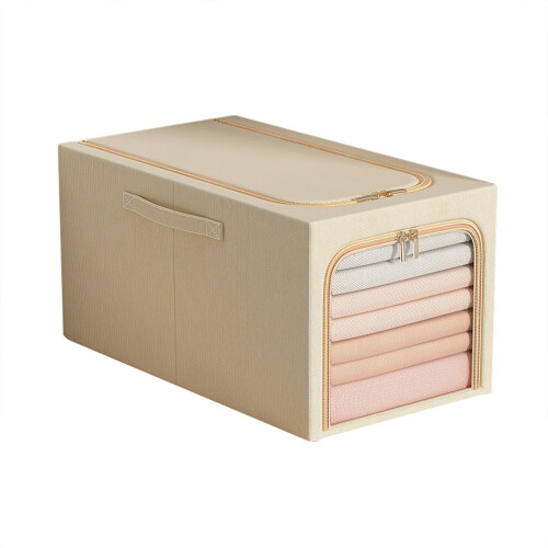 Large Capacity Zipper Storage Box, No-Smell Fabric, Clear Window, Stackable & Foldable Closet Bin – Compatible with Home Organization 2