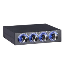Fläkthastighetskontroll 4-Kanals med LED-Kontroller Upp Till 4 Uppsättningar PC-Datorfläktkontroller och CPU HDD VGA
