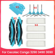 For Cecotec Conga 3290 3490 3690 Vacuum Cleaner Spare Parts Replacement HEPA Filter Roller Brush Mop Pads Cloth