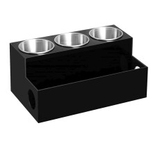 Organizer für Haarutensilien, Haartrocknerhalter Aus Schwarzem Acryl, Theken-Organizer für Badezimmer, Schminktisch und Schreibtisch