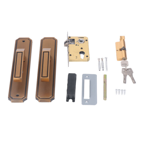 Aluminum Door Handle Lock Set with Keys 1