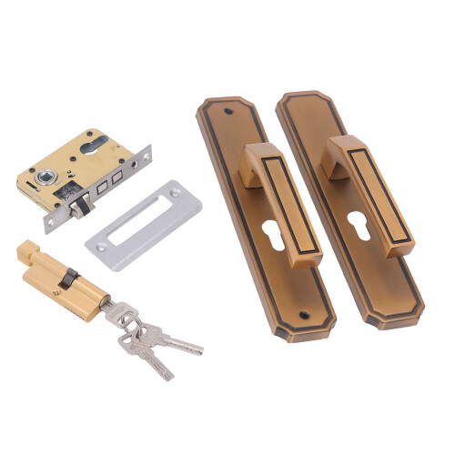 Aluminum Door Handle Lock Set with Keys 2