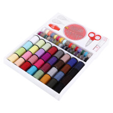Bright And Long-Lasting Color Sewing Thread Kit with High Quality Polyester Assorted Colors Durable And Strong64Spools Full Accessory Set in