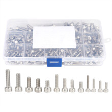 Durable Fasteners Set Stainless Steel Countersunk Flat Head Screws Hex Socket Anti Rust Hex Nuts Corrosion Resistant Adjustable Fastening Transparent