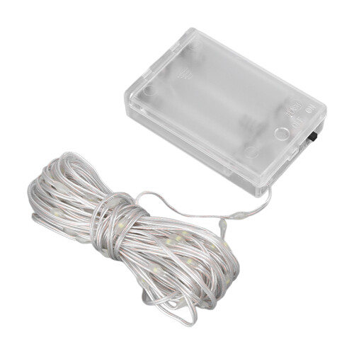 LED-gardinlys 10m batteridrevet vanntett 2