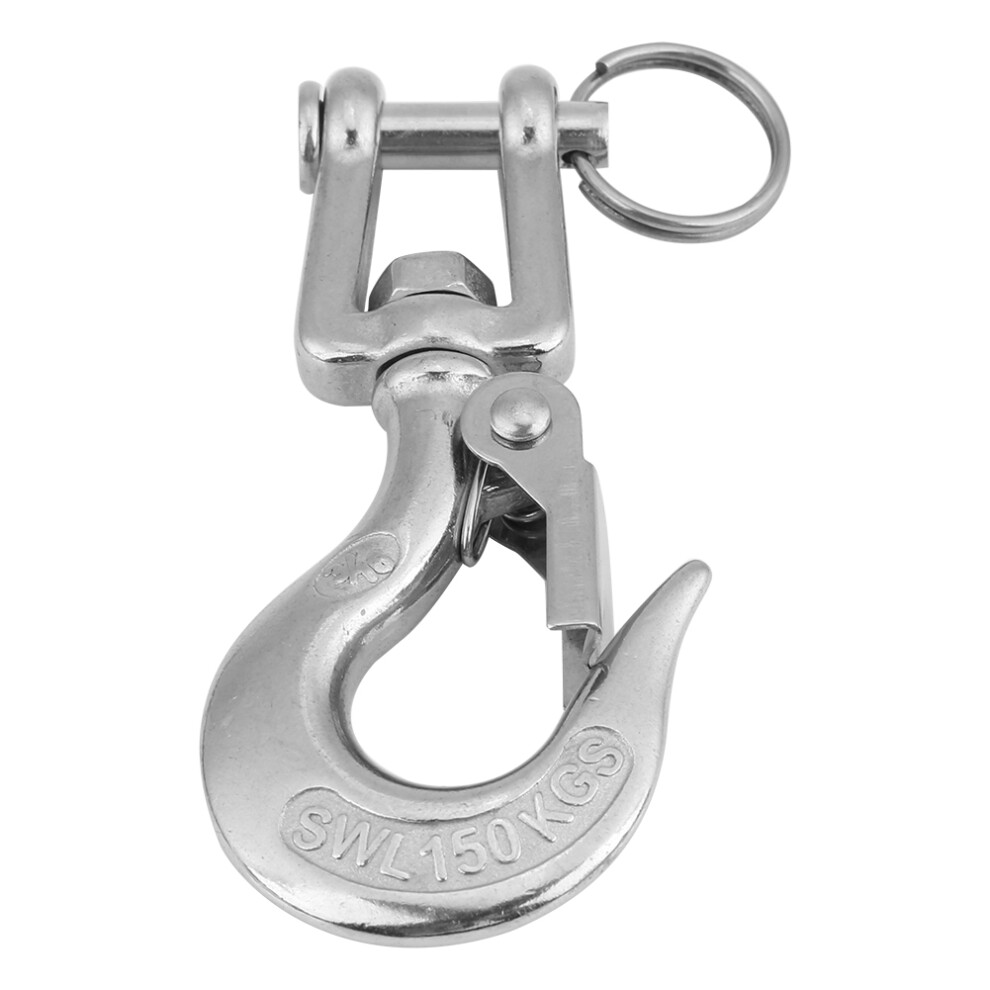 Quick Release Snap Hook Stainless Steel Rotatable Swivel Lifting Clevis Chain Hook Marine Grade Corrosion Resistant360degree Rotation Adjustable 9448483311090