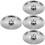 4Pcs Silver Stainless Steel Oil Pot Lids Multipurpose Reusable 5