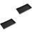 2Pcs Melamine Bathroom Countertop Tray Black Organizer 4