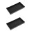 2Pcs Melamine Bathroom Countertop Tray Black Organizer 6