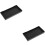 2Pcs Melamine Bathroom Countertop Tray Black Organizer 7