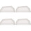 4Pcs Durable PVC Gutter Accessories White Downspout End Caps 6