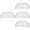 4Pcs Durable PVC Gutter Accessories White Downspout End Caps 7