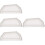 4Pcs Durable PVC Gutter Accessories White Downspout End Caps 8
