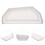 4Pcs Durable PVC Gutter Accessories White Downspout End Caps 11