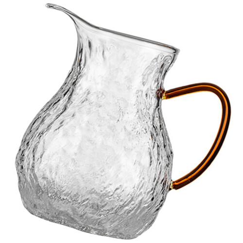 2Pcs Thickened Glass Tea Pot with Handle for Gongfu Tea Brewing Clear 1