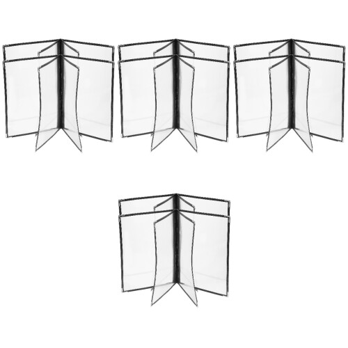 8Pcs Clear Portable Menu Covers PVC Binders for Restaurants 2