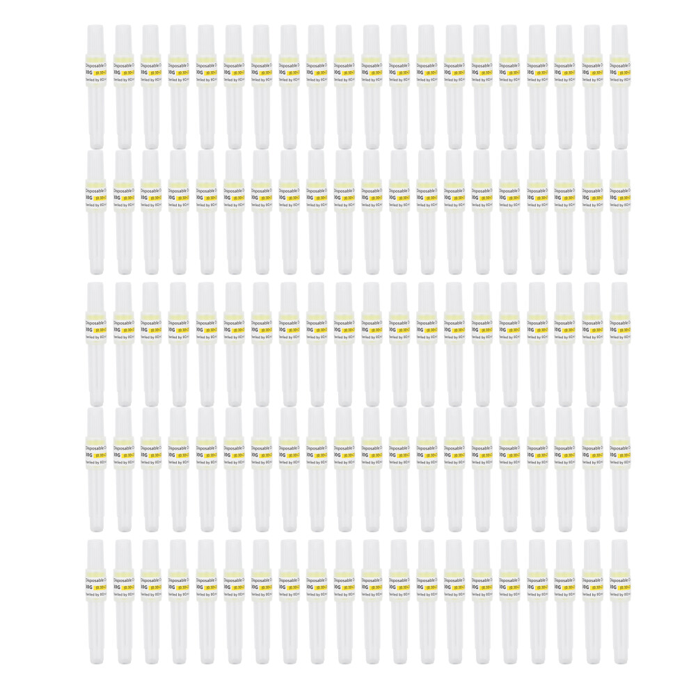 Dental Root Canal Irrigation Kit, Transparent Twist Pens Low Retention Technology for Precise Liquid Delivery, 100pcs Set for Professional Dental Care