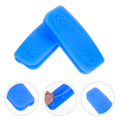 2 Pcs Pot Handle Covers Heat Resistant Protectors Silicone Pan Sleeve 1