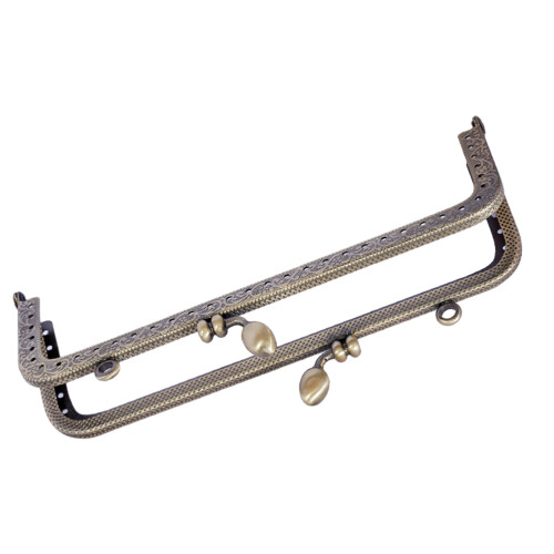 Dark Brown Clutch Frame Locks Durable Metal Purse Accessories 1