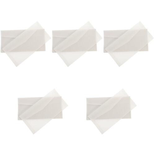 250Pcs White Handmade Translucent Envelopes for Invitations and Cash 1