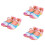 3Paires Chaussures De Danse Rose PU Confortables Semelle Robuste 6