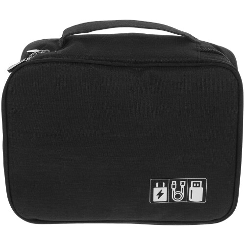 2Pièces De Rangement Noir Pour Accessoires Électroniques Voyage 1