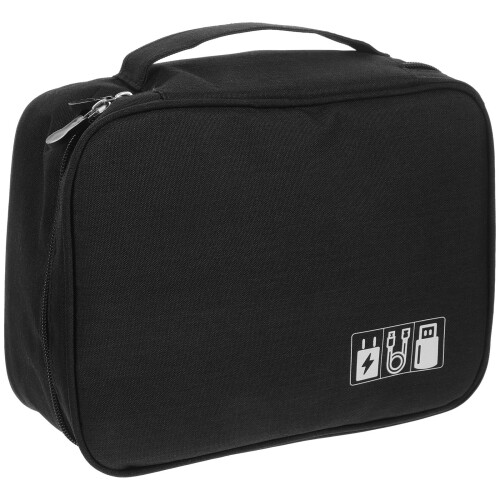2Pièces De Rangement Noir Pour Accessoires Électroniques Voyage 2