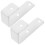 2Sets White Iron Bunk Bed Ladder Hooks Ladder Fixing Brackets 2