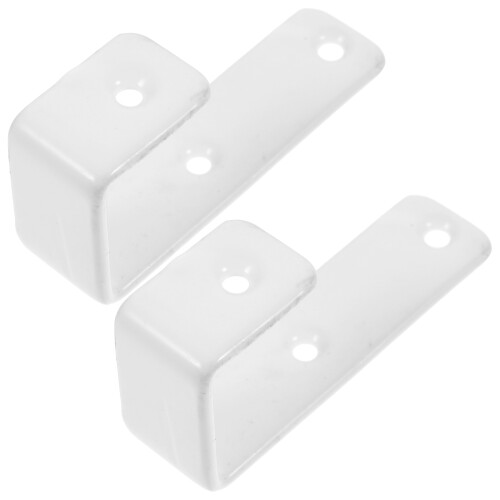 2Sets White Iron Bunk Bed Ladder Hooks Ladder Fixing Brackets 1