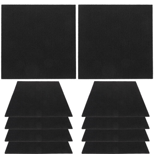 30Pièces Stickers Pour Sol Noir Antidérapants En Polyester Durable 1
